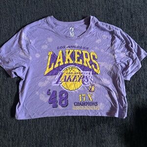NBA Purple Graphic Tee crop top